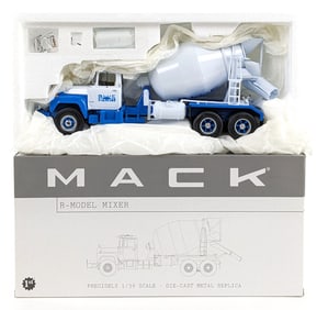 1/34 First Gear R-Model Mack Blue Diamond Cement Mixer Truck