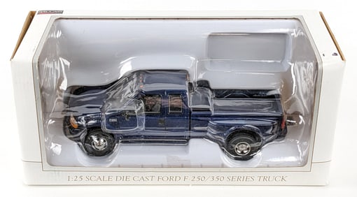 1/25 SpecCast Blue Ford F350 Dually Pickup Truck