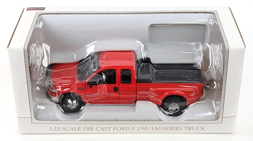1/25 SpecCast Red Ford F-350 Dually Pickup Truck