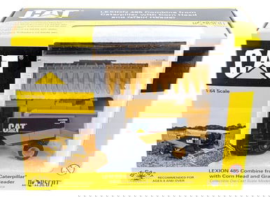 1/64 Norscot CAT Lexion 485 Combine with Corn Head and Grain Head