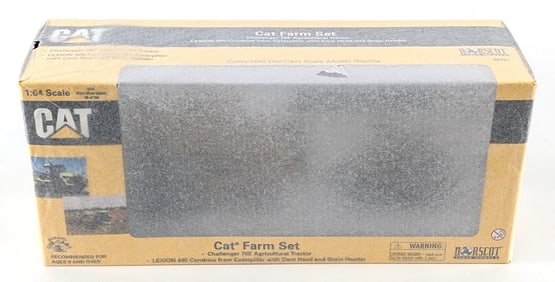 1/64 Norscot CAT Farm Set w/ Cat Lexion 485 Combine & Cat 75E Tractor