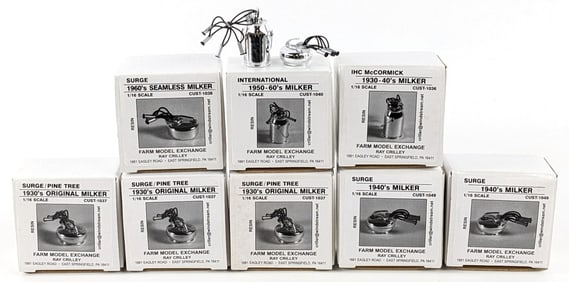 (8) 1/16 Scale Surge & International Cow Milker Replicas