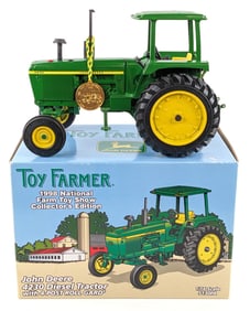 1/16 Ertl John Deere 4230 Diesel Tractor w/ 4-Post Roll Gard 1998 Toy Farmer
