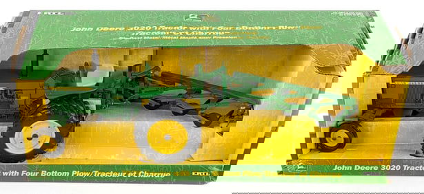 1/16 Ertl John Deere 3020 Tractor with Four Bottom Plow