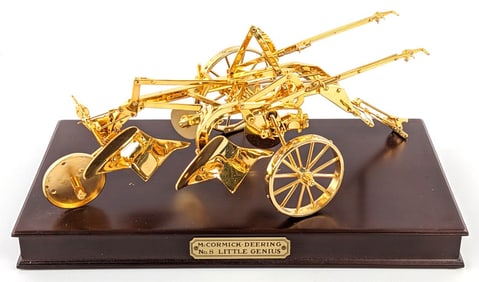 Gold 1/12 McCormick-Deering No. 8 Little Genius 2-Bottom Plow
