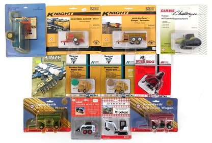 (12) 1/64 & 1/50 Scale Balers, Bush Hog, Grain Carts, Planter, and More