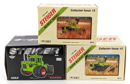 (3) 1/32 Ertl Steiger 4wd Tractors