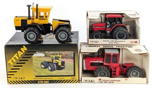 1/32 Ertl Titan STR-360, Case International 5140, & MF 4900 Tractors