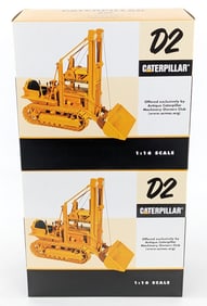 (2) 1/16 SpecCast Caterpillar D2 Track-Type Tractor 5U Series Traxcavator