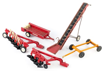 1/16 Ertl International Plows, Manure Spreader, & Hay Elevator
