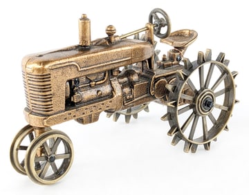 1/16 Scale Models Farmall M Brass Tractor On Steel Wheels