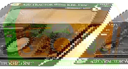 1/16 Ertl John Deere 420 Tractor with KBL Disk Precision Key Series #4