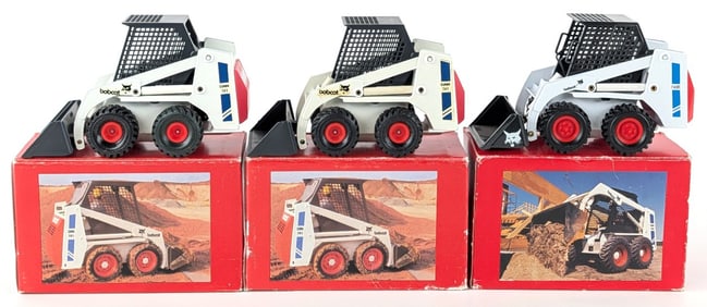 (3) 1/19 Scale Gama Bobcat Skid Loaders