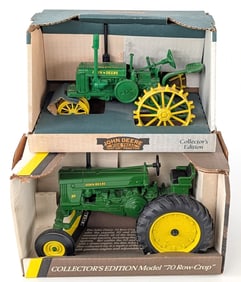 1/16 Ertl John Deere GP Wide Tread Tractor & Model 70 Row Crop Tractor