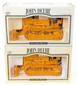 (2) 1/16 Ertl John Deere 420 Crawler w/ Blade