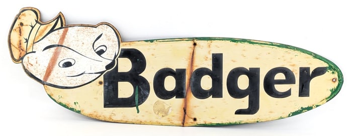 SST Badger Farm Materials Embossed Advertising Sign