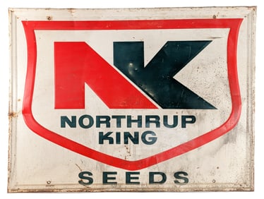 SST Northrup King Seeds Embossed Advertising Sign