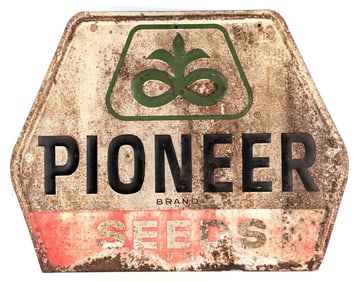 SST Pioneer Seeds Embossed Advertising Sign