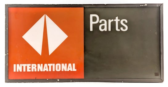 4ft International Truck Parts Lighted Dealer Advertising Sign