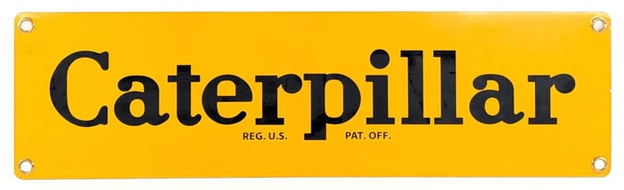 Contemporary SS Caterpillar Advertising Sign