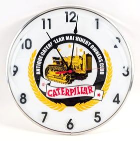 Contemporary Antique Caterpillar Machinery Owner's Club Clock