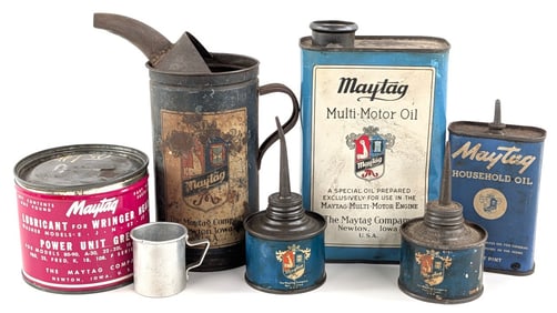 (7) Maytag Oil Cans and Oilers