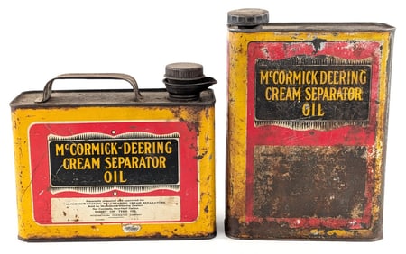 (2) McCormick-Deering Cream Separator Oil Cans