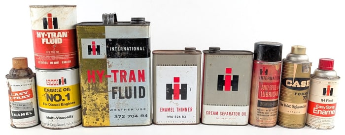 (9) International Harvester and Case Cans
