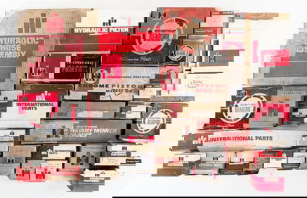 Large Lot of Empty International Harvester Parts Boxes