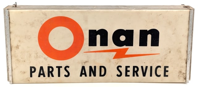 Double Sided Onan Parts and Service Advertising Sign