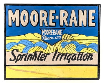 SST Embossed Moore-Rane Sprinkler Irrigation Advertising Sign