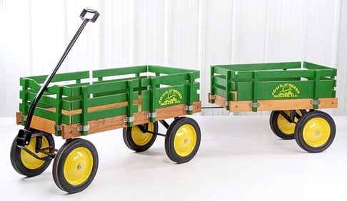 John Deere Child's Stake Bed Wagon w/ Trailer