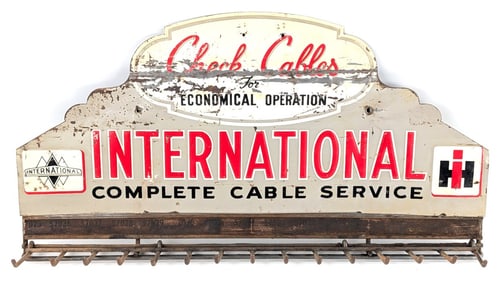 International Harvester Cable Service Advertising Rack Sign