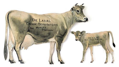 Delaval Jersey Cow & Calf Tin Signs