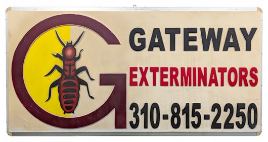Large 10ft Gateway Exterminators Lighted Advertising Sign