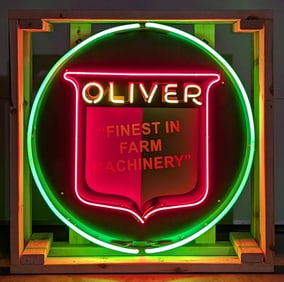 Custom Oliver "Finest In Farm Machinery" Neon Sign