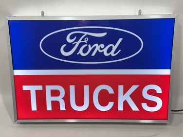 Custom Ford Trucks Lighted Dealer Style Advertising Sign