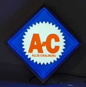 Custom Allis-Chalmers Dealership Style Lighted Advertising Sign