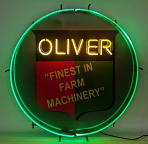Custom Oliver "Finest In Farm Machinery" Neon Sign