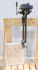 Muncie Gear Works Neptune Outboard Motor w/ Advertising