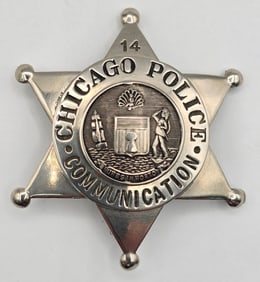 Obsolete Meyer & Wenthe Chicago Police Communication Star Badge #14