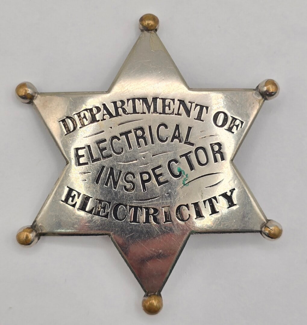 Obsolete City Of Chicago Electrical Inspector Star Badge (1 of 2)