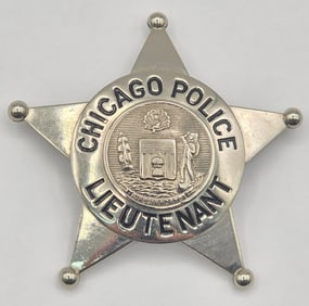 Obsolete C.H. Hanson Chicago Police Lieutenant Star Badge