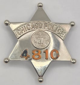 Obsolete C.H. Hanson Chicago Police Star Badge #4810