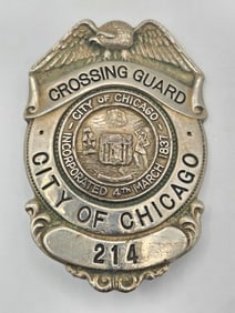 Obsolete City Of Chicago Crossing Guard Shield Badge #214