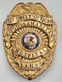 Obsolete Blackinton Chicago Good Samaritan Hospital Security Officer Shield Badge