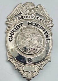 Obsolete Chicago Christ Hospital Security Officer Shield Badge #8