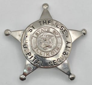 Obsolete Chicago St. Therese Hospital Security 5-Point Star Badge