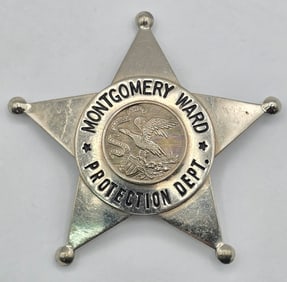 Obsolete Meyer & Wenthe Illinois Montgomery Ward Protection Department 5-Point Star Badge