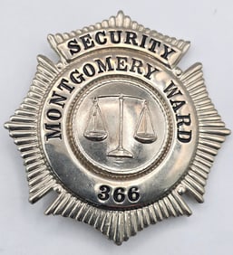 Obsolete Montgomery Ward Security Badge #366